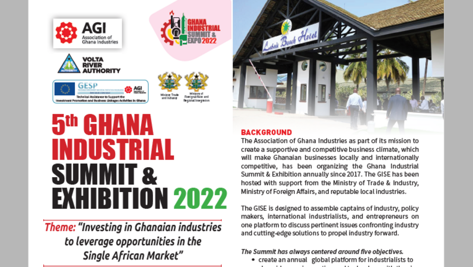 5th Ghana Industrial Summit & Exhibition 2022 CCI FRANCE GHANA